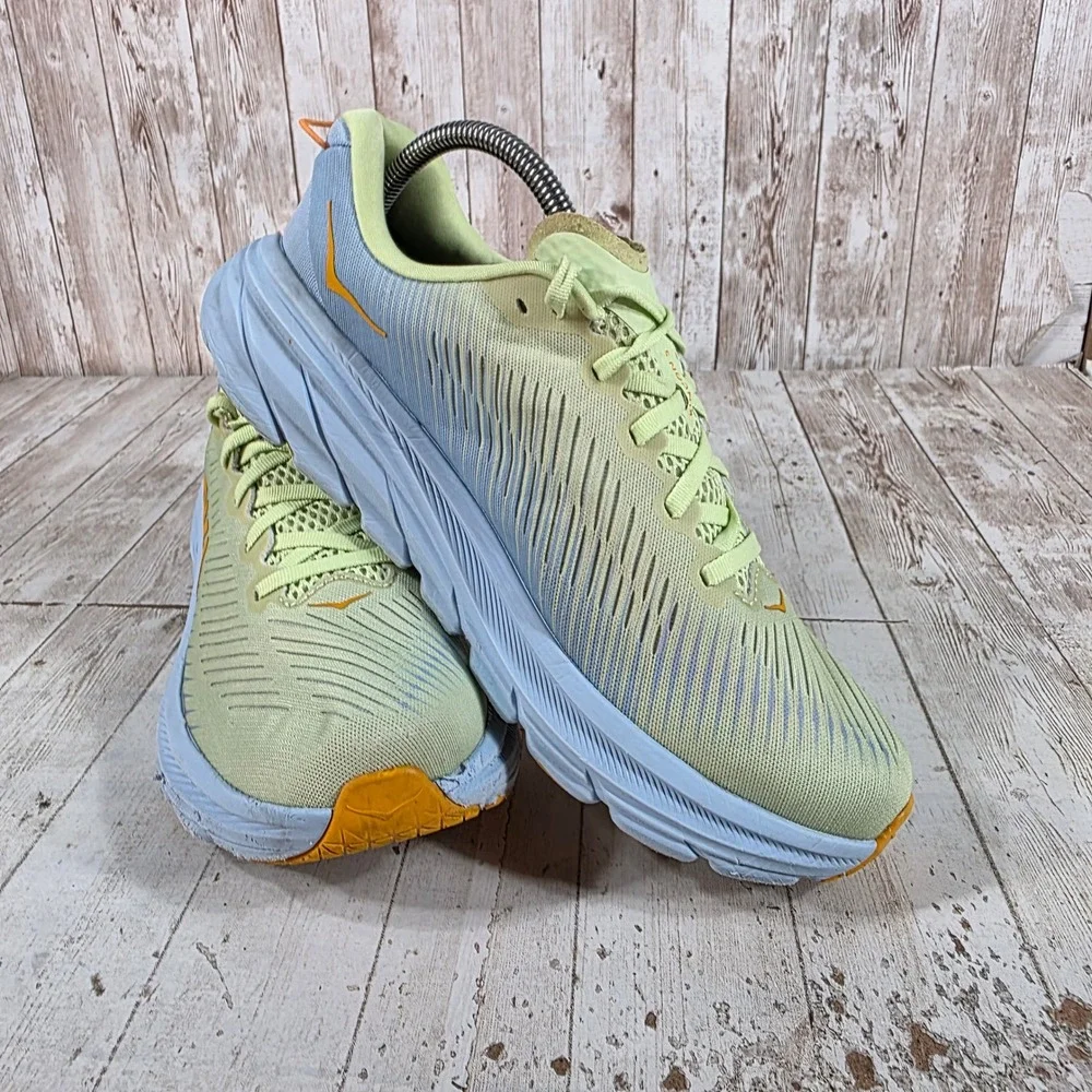 Hoka One One Rincon 3 Wide Women 9D Running Shoes Blue Green 1121371 BSSNG